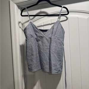 Brandy Melville Blue and White Striped Camisole